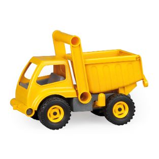 Spielzeug Baustellen-Kipper mit Helm  Baufahrzeug LKW Muldenkipper Lastwagen 