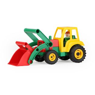Aktive Traktor mit Frontschaufel, Schaukarton