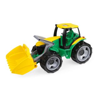 GIGA TRUCKS Traktor mit Lader, grün, Schaukarton