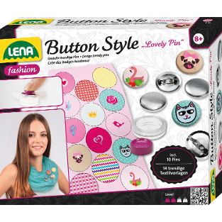 Button Style Lovely Pin, Faltschachtel