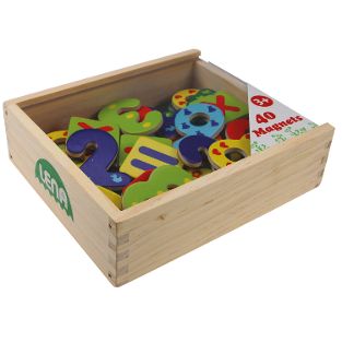 Magnetic wooden numbers