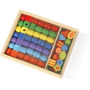 Super wooden thread beads casette